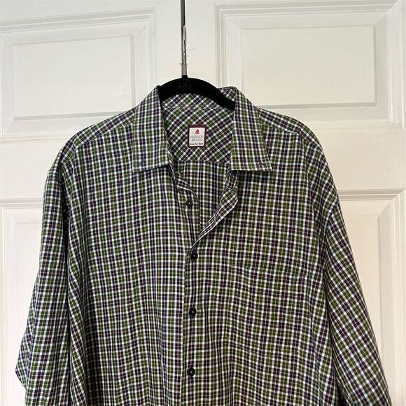 Fredrick Martin Men's XL Plaid Button-Down Dress Shirt Long Sleeve Multicolor - Picture 3 of 9